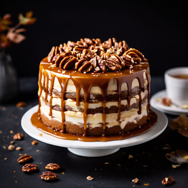 pecan caramel drizzle cake